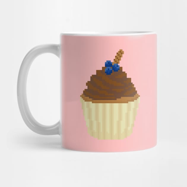 Light chocolate cupcake pixel art by toffany's